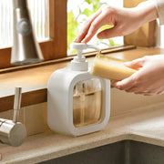 Large Capacity Transparent Visible Plastic Press Bottle Dispenser For Travel Kitchen And Bathroom