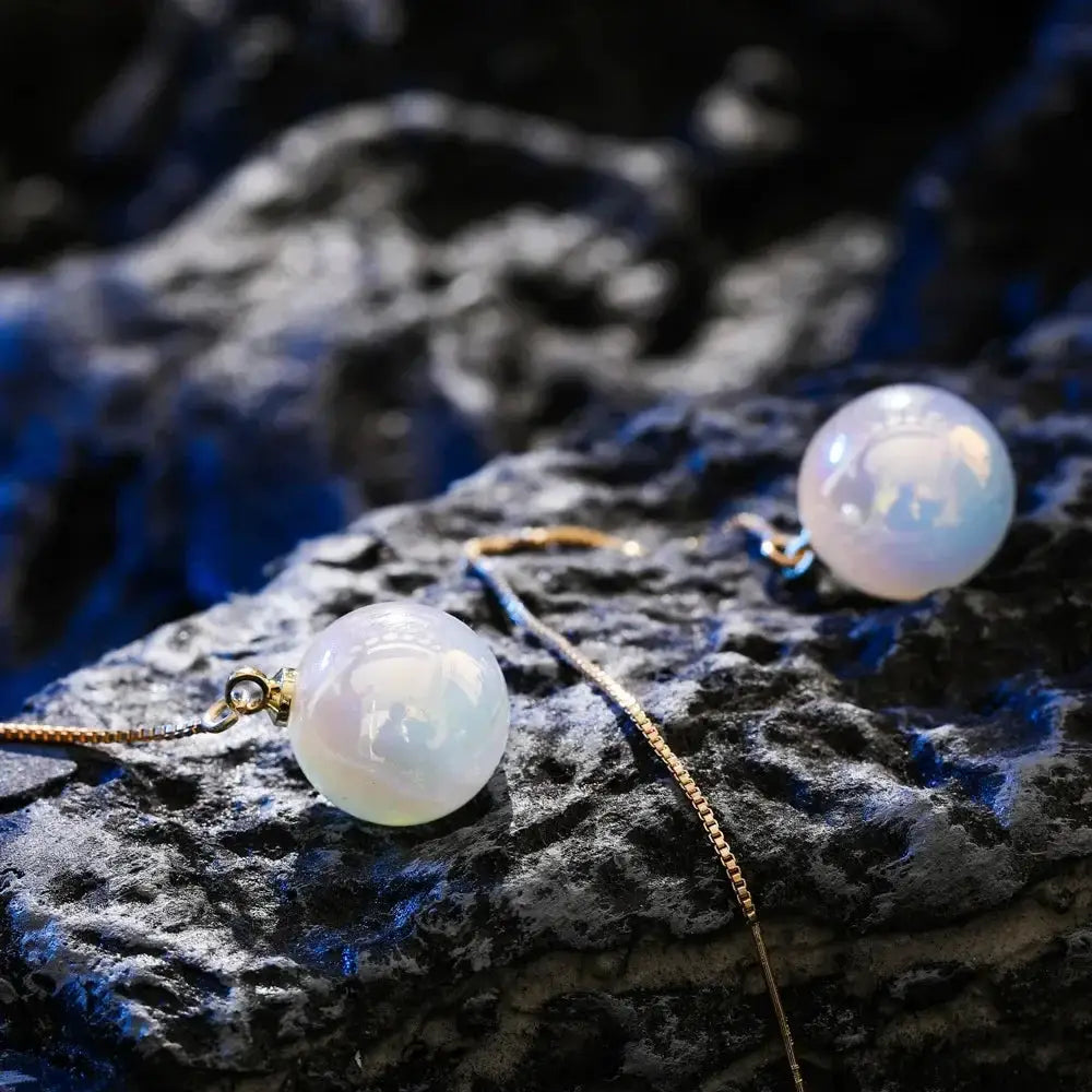 2022 New Trend Simulation Pearl Long Earrings With Flower Rhinestone Pendant For Women Wedding Korean Jewelry