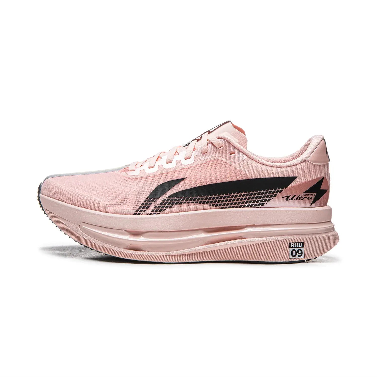 Li-Ning Red Hare 9 Ultra pink mesh running shoe with black side logo