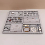 Velvet Jewelry Display Stackable Organizer Box For Rings Earrings Necklaces Portable Case