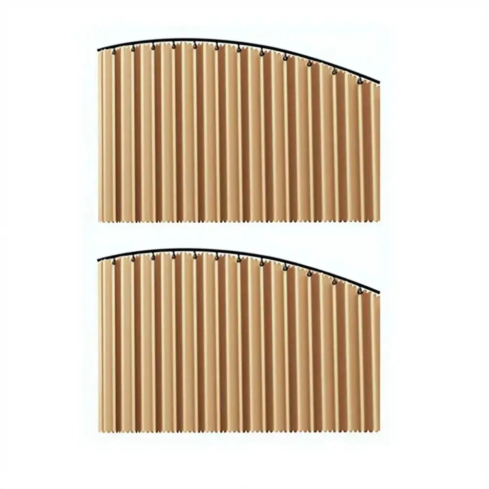Simples Market car side window sun shade set, beige foldable UV-blocking privacy curtains for sedan/SUV (2/4 pcs)