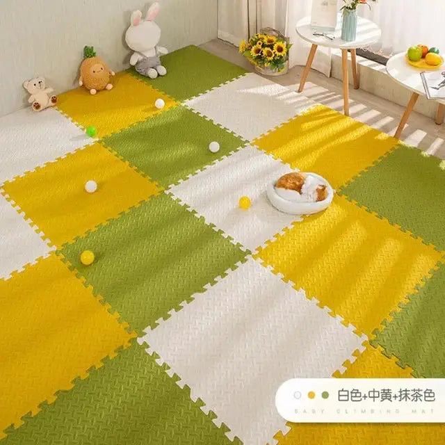 16 Piece Foam Baby Play Mat Interlocking Puzzle Tiles For Kids 30x30x1 Cm Soft Floor Carpet Set