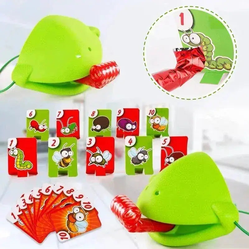 Frog Mask Wagging Tongue Lick Cards Party Game For Family And Friends Antistress Desktop Puzzle Fun For Ages 14 And Up