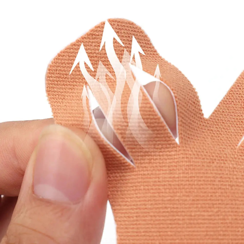 Kinesiology tape in peach color; elastic, waterproof sports tape for knee, shoulder and elbow