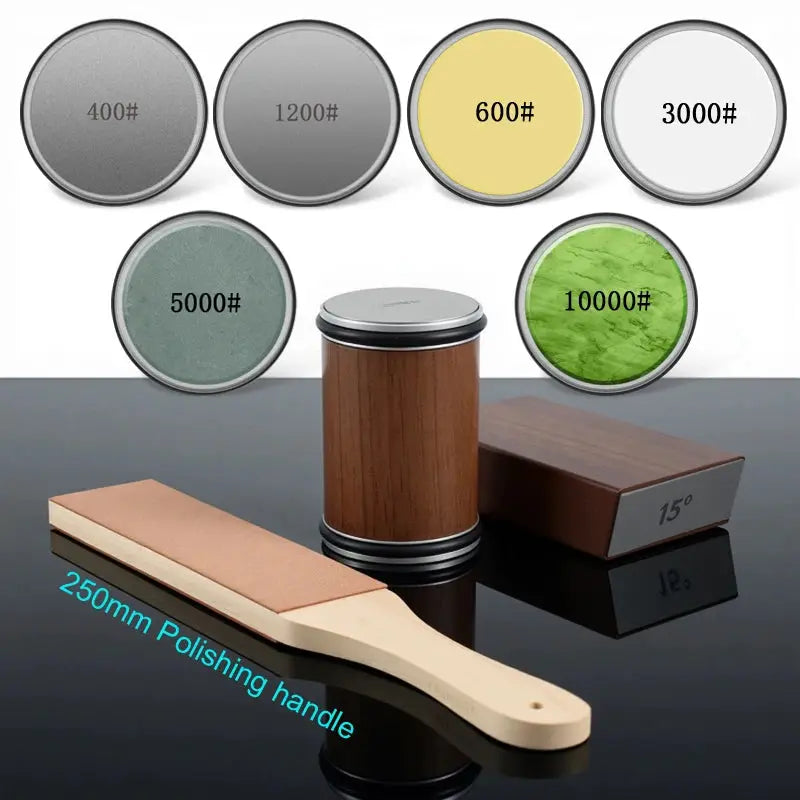 Rolling Knife Sharpener With Magnetic Knife Holder And Diamond Sharpening Stones For 15 And 20 Degree Angles