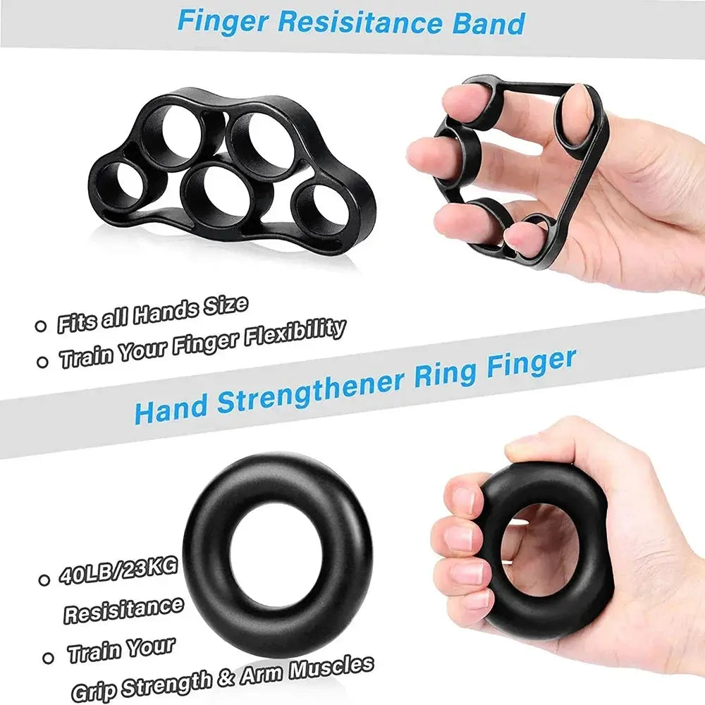 FlexGrip Adjustable Hand Gripper Kit 5 To 60 Kg For Strength Training Rehab And Versatile Grip Training