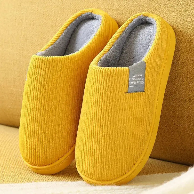 CozyNest Unisex Thick Soft Bottom Home Slippers With Anti Slip Sole For Indoor Winter Comfort And Breathable Cotton