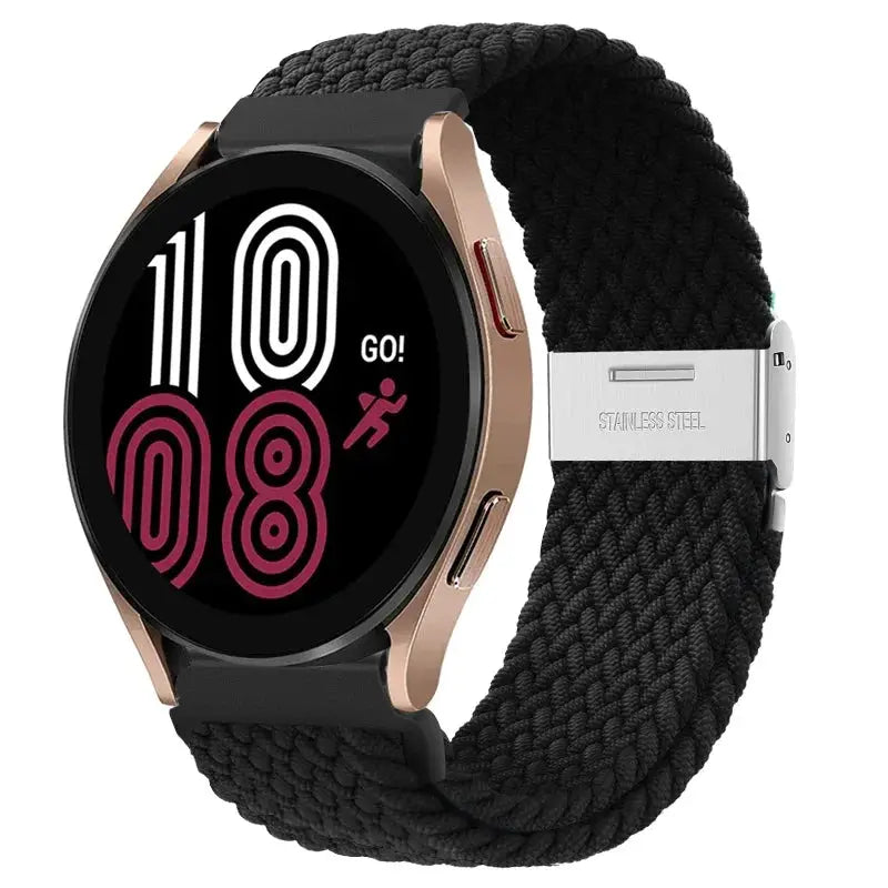 20mm 22mm Nylon Band for Samsung Galaxy Watch 6 5 4 40/44mm 5Pro Active 2 Gear S3 Braided Elastic Bracelet for Huawei GT2/3 4Pro