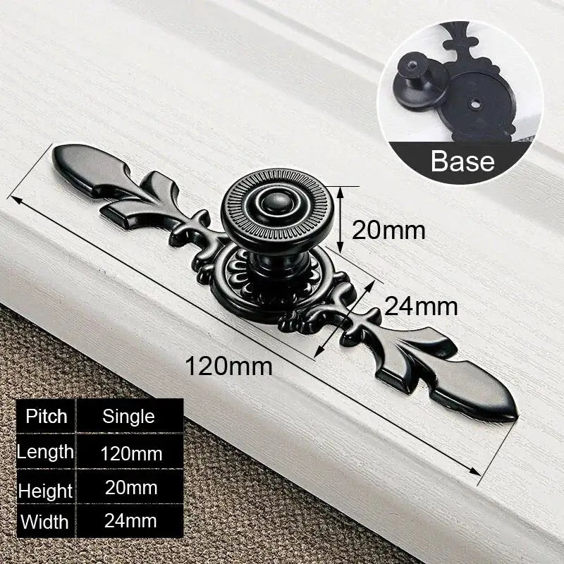Black Aluminum Cabinet Knobs And Handles For Kitchen And Furniture Drawer Pulls Cupboard Handles
