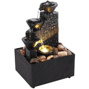 Tabletop Waterfall Fountain For Relaxation And Meditation Desktop Decor With Soft Ambient Lights And Mothers Day Gift