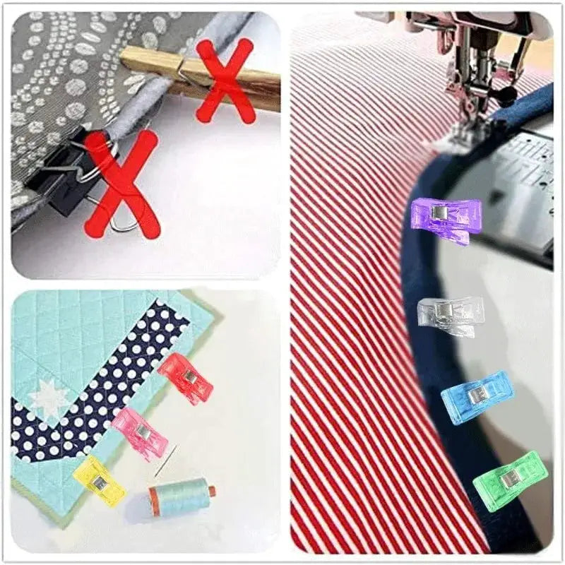 QuiltPro 50 Piece Sewing Clips Set Multipurpose Quilting Clips For Fabric Embroidery And Sewing Projects