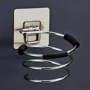 Bathroom Hair Dryer Holder Wall Mounted Stainless Steel Organizer Adhesive Wall Mount For Salon Tools