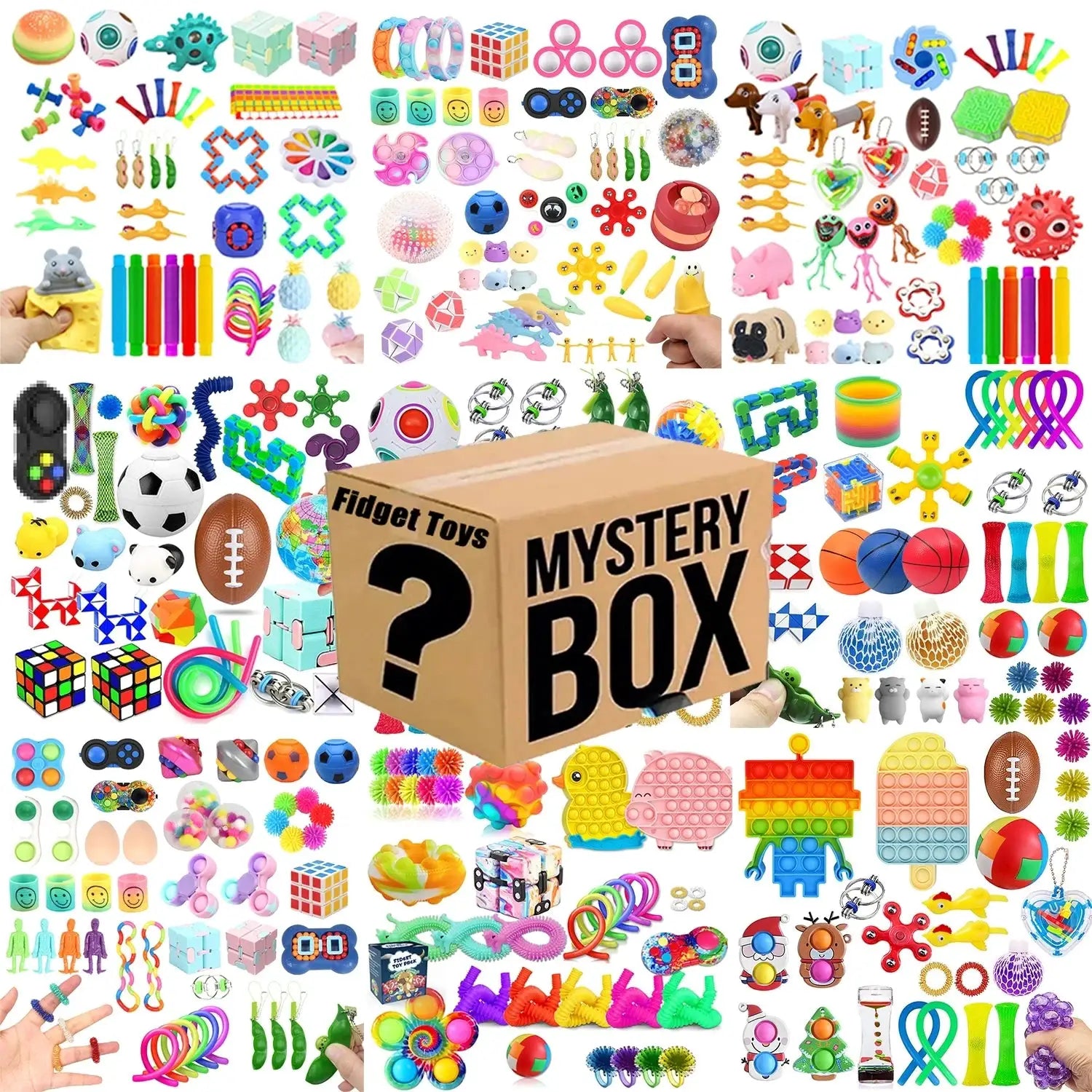 Random Mystery Fidget Toys Bag Pack For Kids Adults Sensory Toys Stress Relievers Autism ADHD Gift Set Spinner Squishy