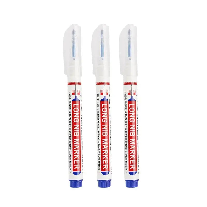 Simples Market white oil-based permanent marker pens, 3-pack with 0.7/1.0/2.5mm nibs, waterproof wood/plastic/metal