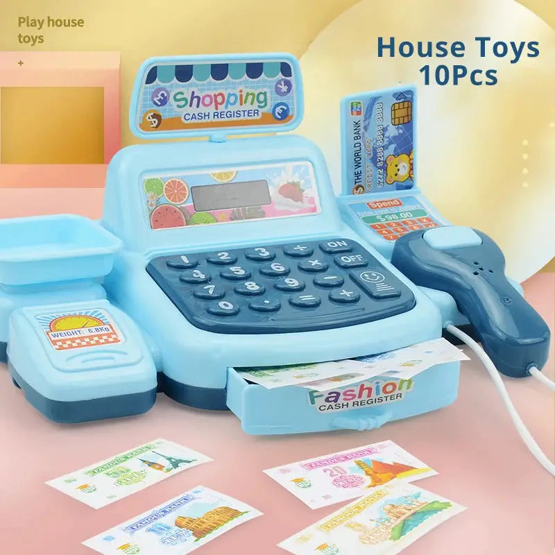 Simulation Shopping Cashier Toy Set With Electronic Lights And Sounds For Supermarket Checkout Play