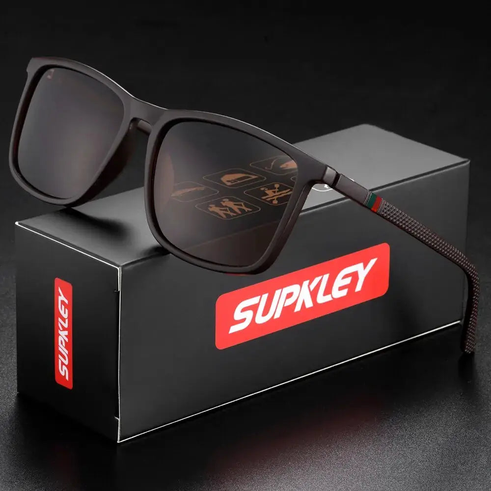 Supkley Sports Sunglasses For Men Polarized Lightweight Square Eyewear With TAC Lenses For All Day Comfort