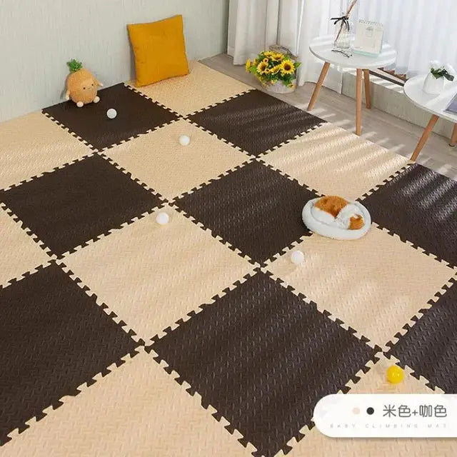 16 Piece Foam Baby Play Mat Interlocking Puzzle Tiles For Kids 30x30x1 Cm Soft Floor Carpet Set