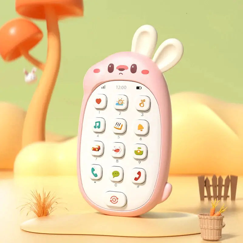 Childrens Rabbit Toy Mobile Phone For Babies 0-36 Months Chewable Puzzle Multifunctional Music Toy