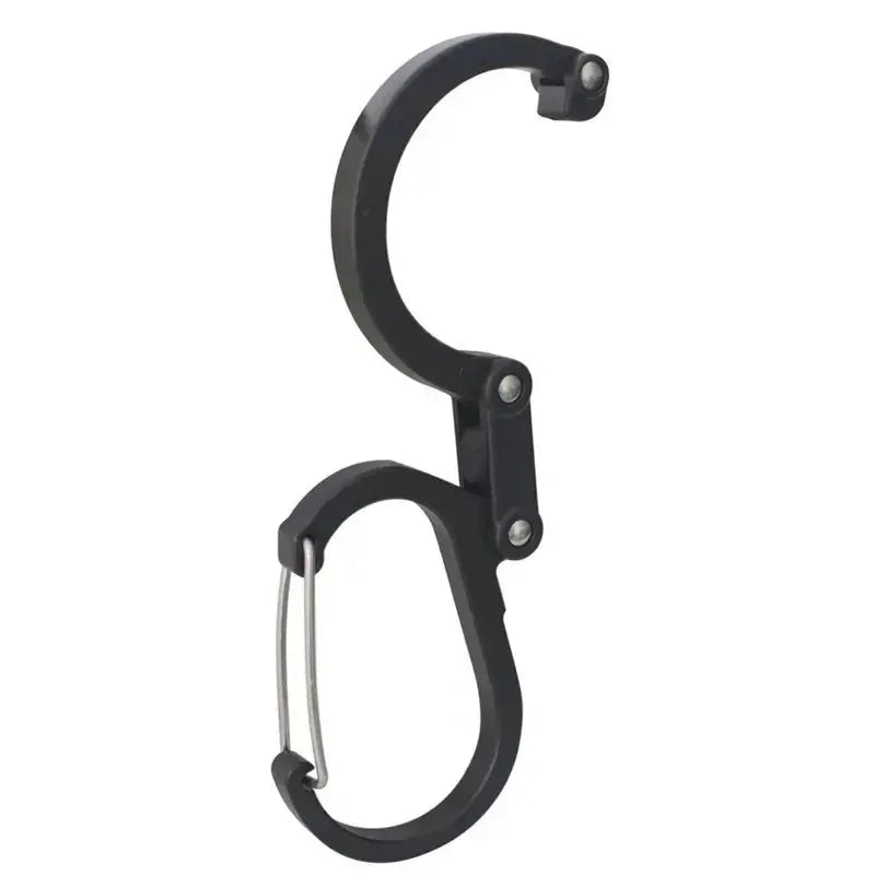 Camping Gear Clip Carabiner With Rotating Hook Non Locking Strong Clip For Hiking Fishing Travel Backpack