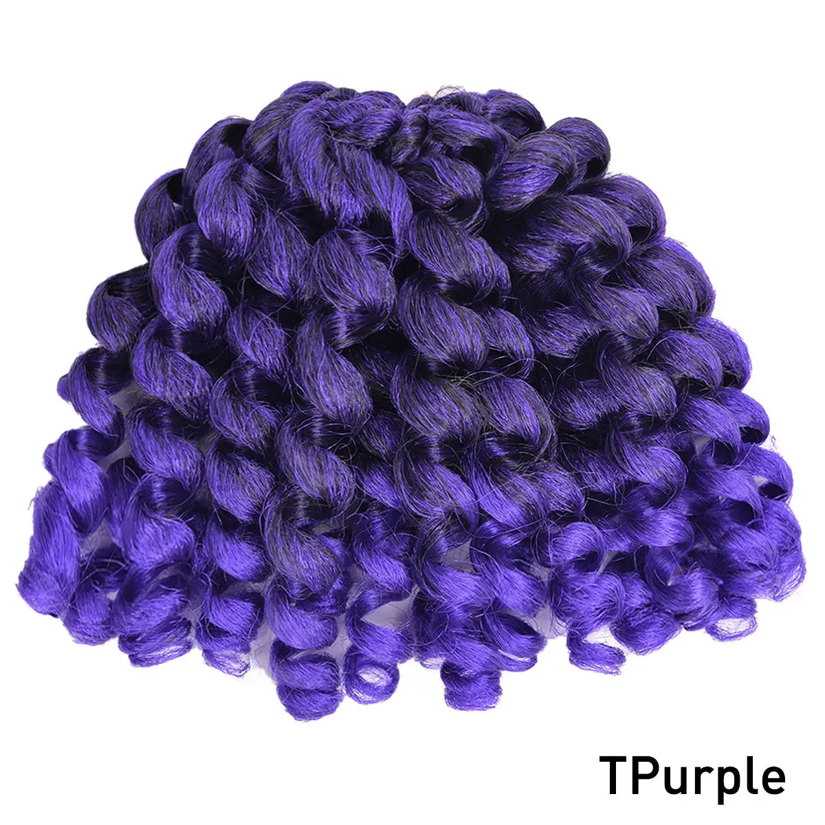 Simples Market synthetic ombre braiding hair with jumpy wand curls for crochet braids, purple