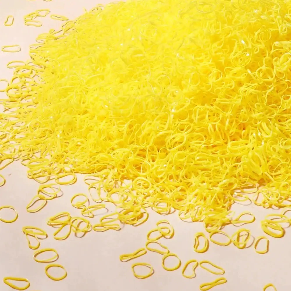 Colorful Disposable Rubber Band Hair Ties For Girls Bulk Pack 500 1000 2000 Pcs Ponytail Holders Kids Hair Accessories
