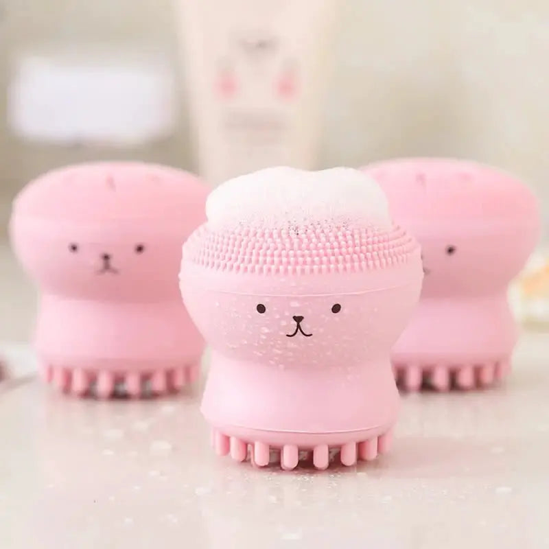 Silicone Face Cleansing Brush Mini Deep Pore Cleaning Exfoliator Soft Skin Care Scrub Tool