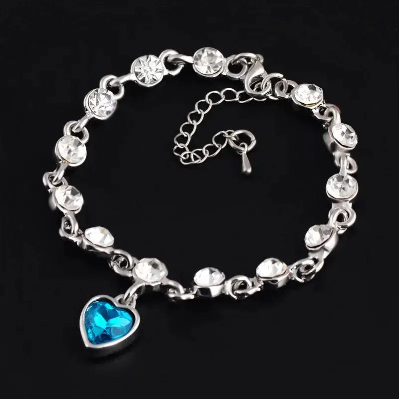 Korean Style Crystal Love Bracelet For Women High Quality Romantic Jewelry Gift Ready
