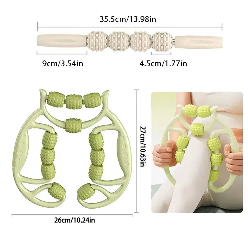 12 Wheel Annular Leg Clamp Massager For Anti Cellulite Body Slimming And Deep Tissue Massage