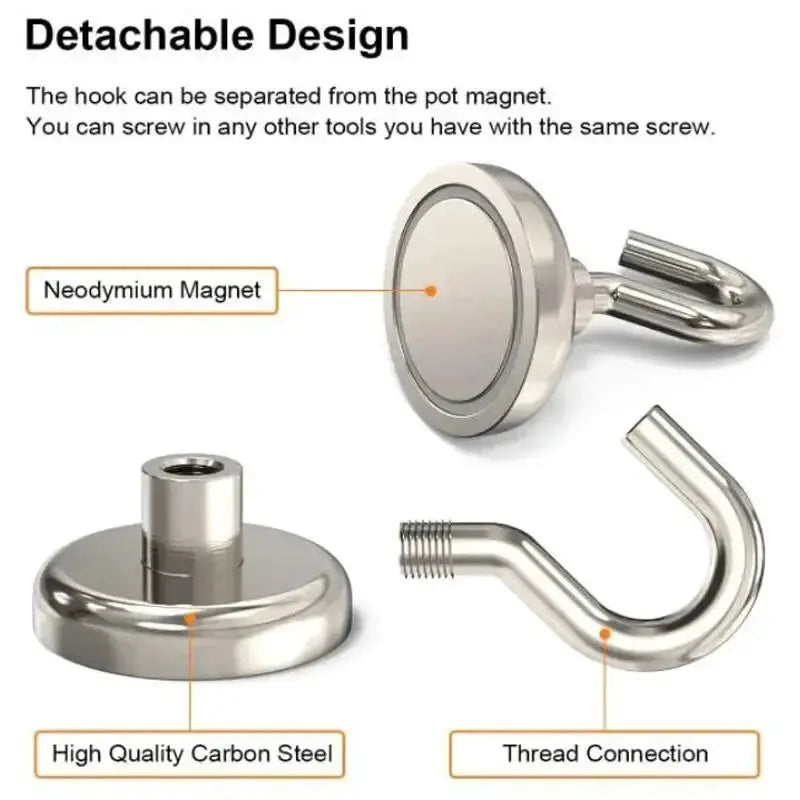 10 Pack Strong Magnetic Hooks Stainless Steel Multi Purpose Storage Hooks For Kitchen Bathroom Home Garage Key Hangers