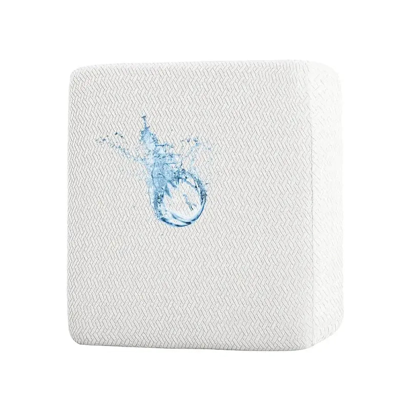 Outdoor sofa cushion cover by Simples Market, white woven fabric, waterproof.