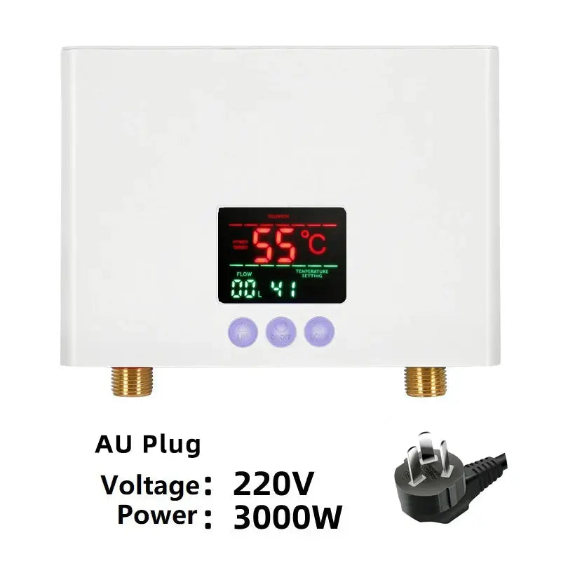 Kbxstart 110V to 220V Instant Wall Mounted Water Heater 3000W and 5500W for Bathroom and Kitchen