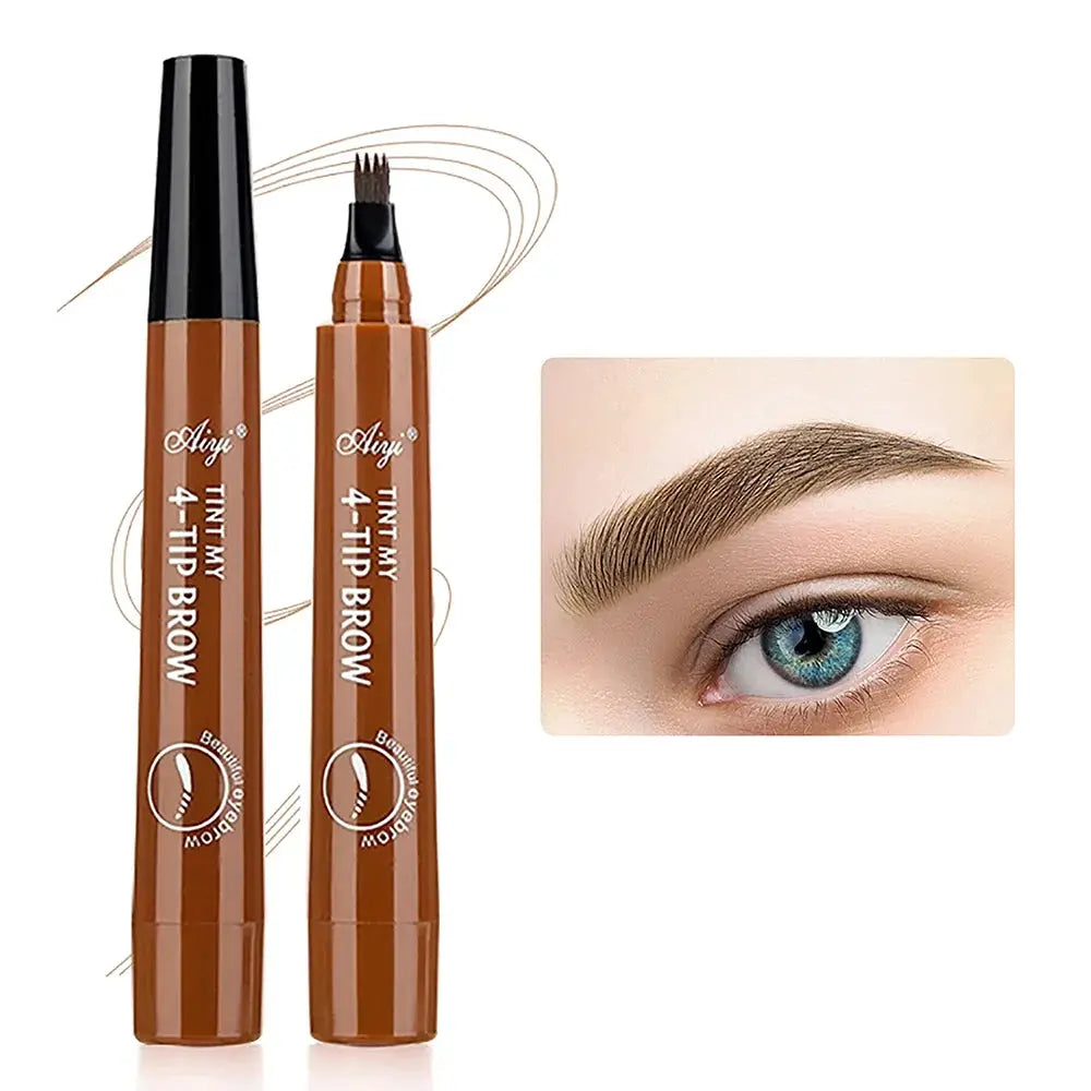 NovaBeauty Four Pronged Eyebrow Pencil All Day Waterproof Smudge Proof Brow Definition