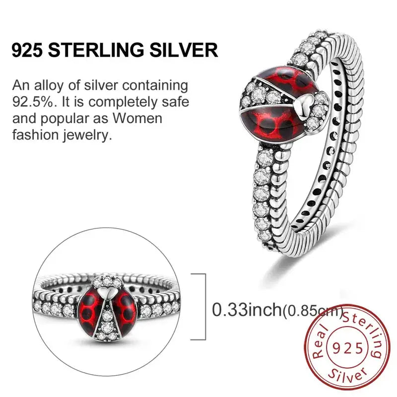 925 Sterling Silver Rings Bow Heart Star Sun Moon Zircon For Women Jewelry Birthday Anniversary Gifts