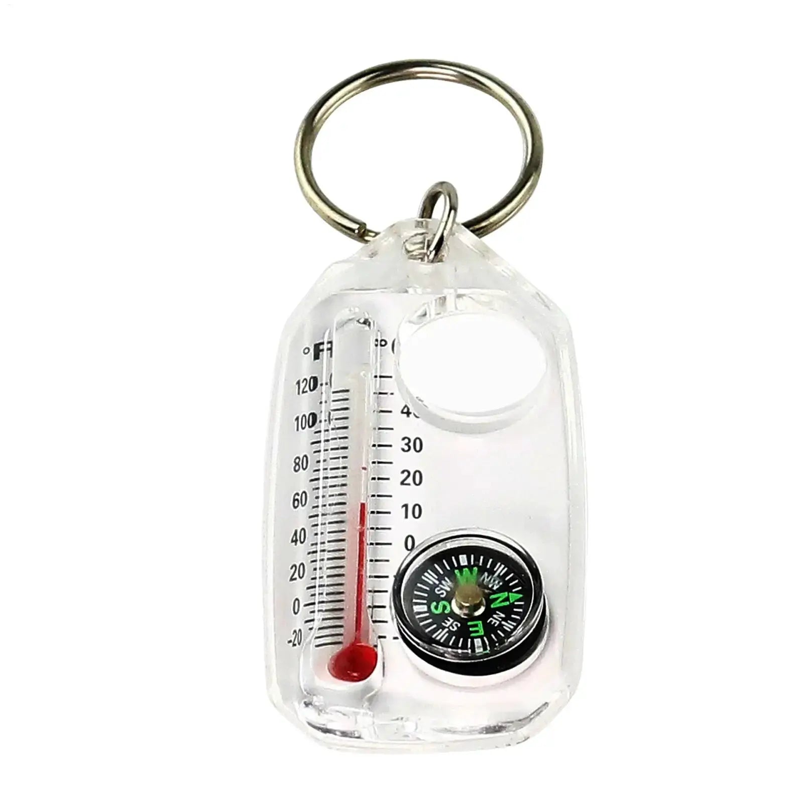 Pocket Survival Compass Multifunction Mini Keychain With Thermometer For Camping Hiking Outdoor Survival Tool