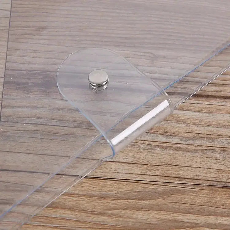Simples Market transparent PVC binder cover with snap button closure for ring-bound planners