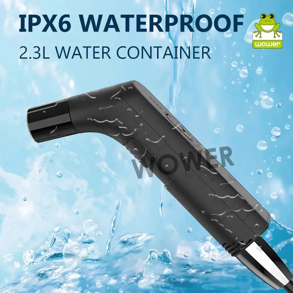 Wower portable electric bidet by Simples Market, black handheld sprayer with 2.3L water container