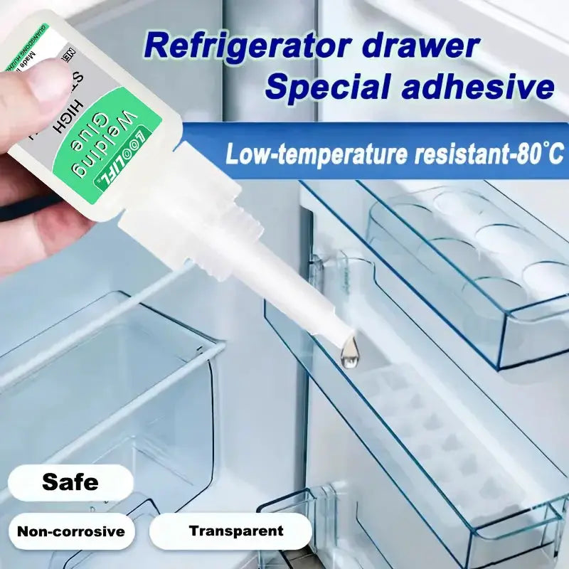 Transparent Refrigerator Glue for Low Temperature Sealing and Plastic Wood Bonding Super Glue for Refrigerator Seals
