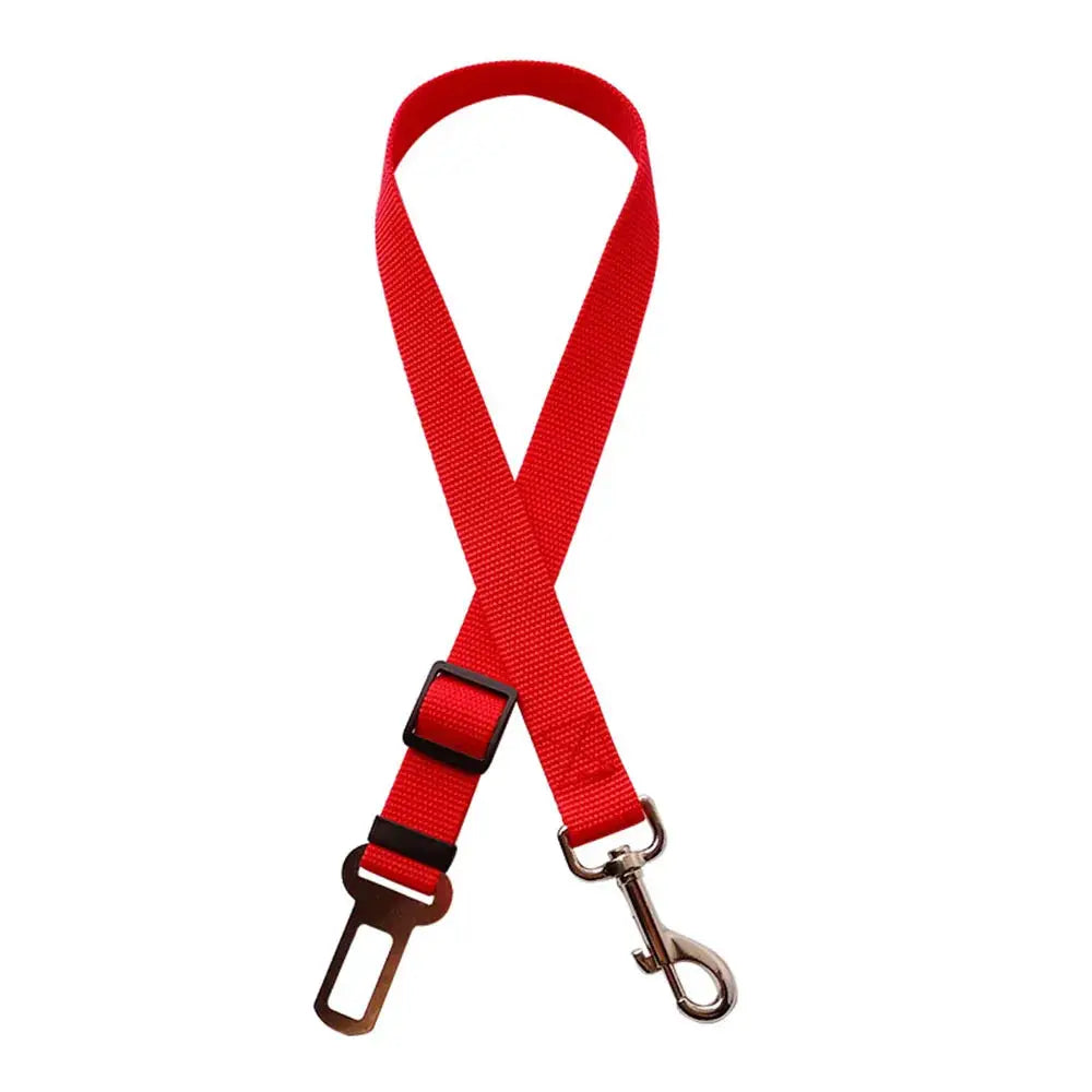 Adjustable Dog Car Seat Belt Harness With Nylon Reflective Cushioning For Safe Car Travel