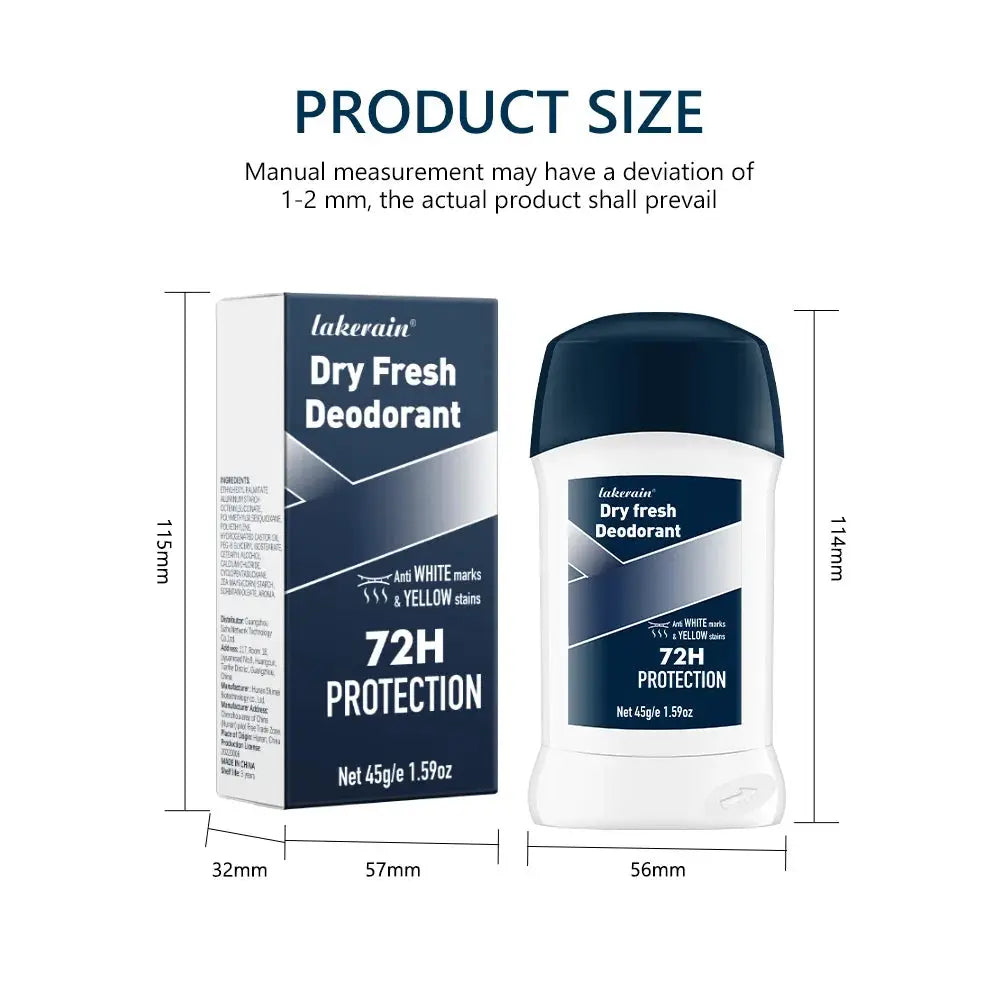 Dry Fresh Deodorant box and bottle by lakerein, 72H protection, 45g
