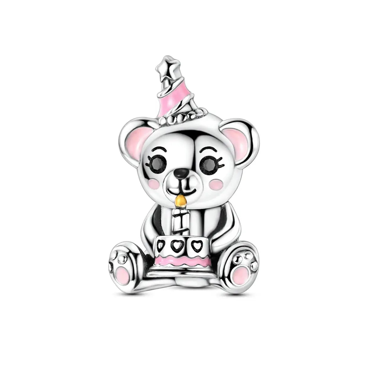 925 Silver Charm Openable Nesting Doll Rose Princess Dress Pendant for Bracelet DIY Fashion Jewelry