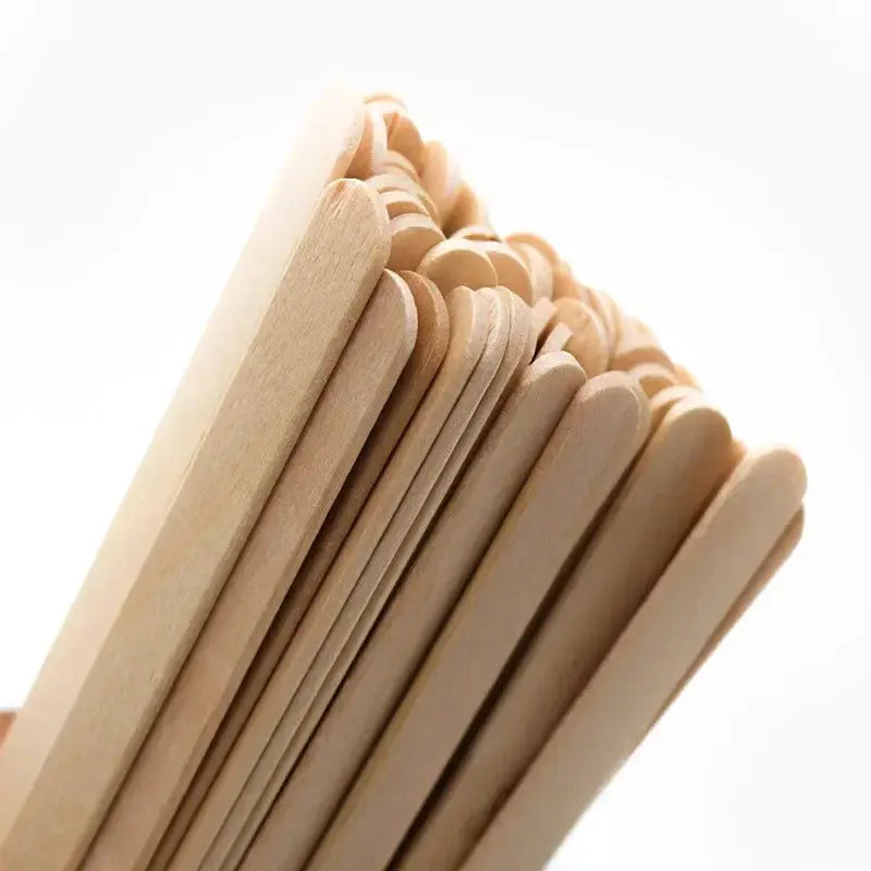 100 Pcs Ice Cream Popsicle Sticks Wooden Sticks For DIY Crafts Natural Wood Lolly Sticks