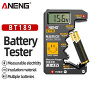 ANENG BT189 Battery Tester Universal For 9V N D C AA AAA Cells With LCD Display And Battery Status Indicator