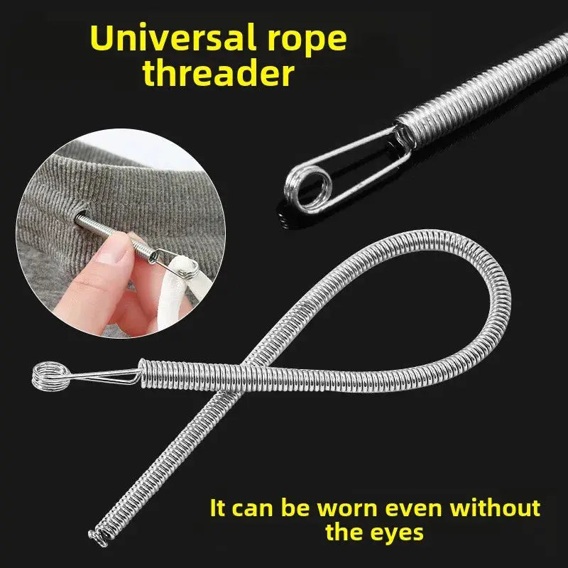 Bendable Spring Drawstring Threader Clip For Pants And Hoodies Flexible DIY Sewing Accessory For Elastic Bands And Cords