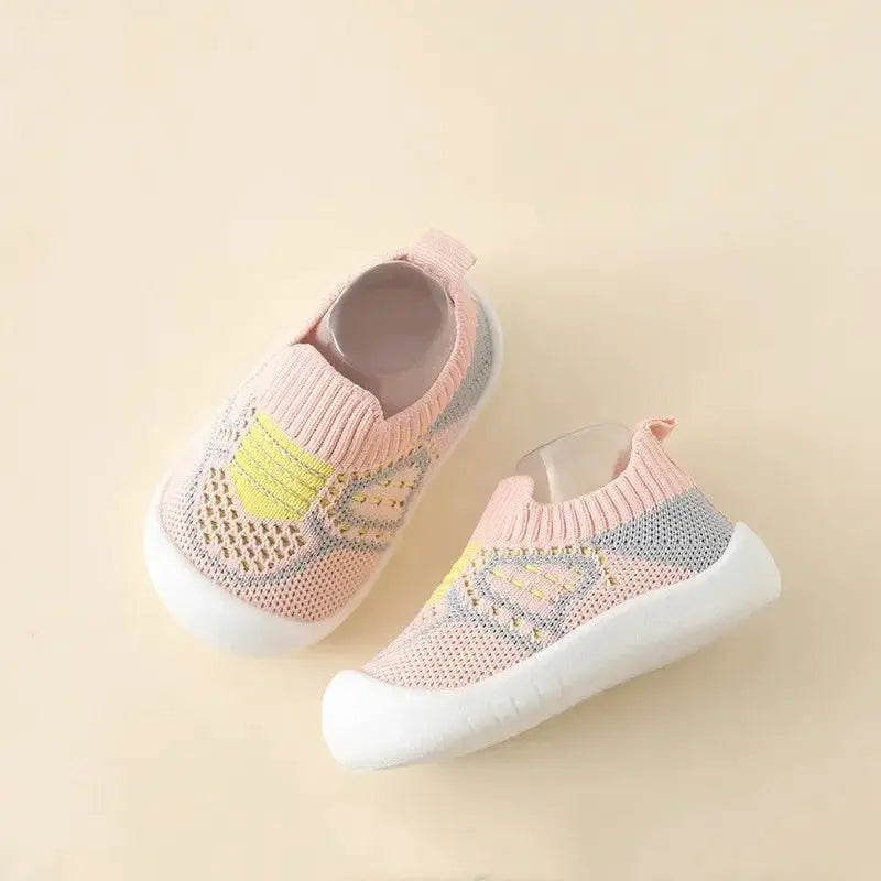 Bonkawoo Baby Shoes Anti Slip Breathable Infant Crib Socks With Rubber Sole For Boys And Girls
