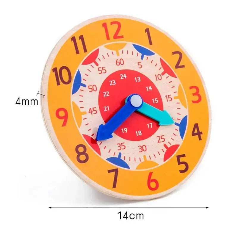 Kids Montessori Wooden Clock Toy For Time Learning Educational Aid For Children Primary School Age 3 12 Tell Time Toy