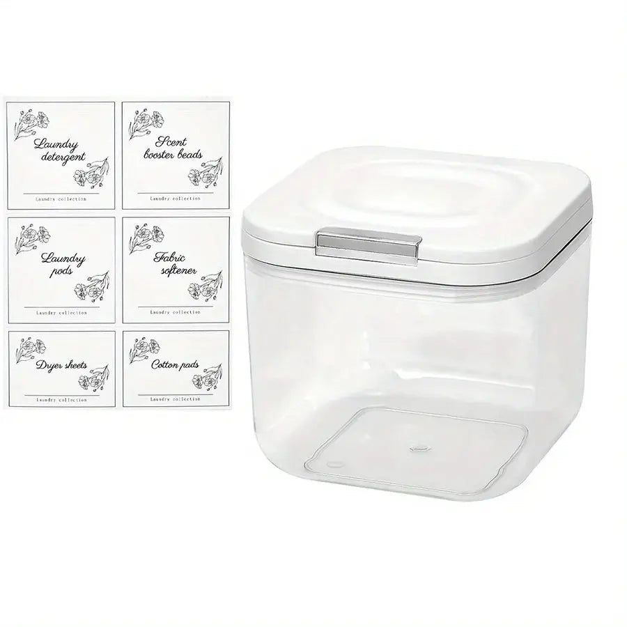 Laundry Pod Holder With Lid Sealed Automatic Pop Up Large Capacity Organizer Box For Laundry Pods