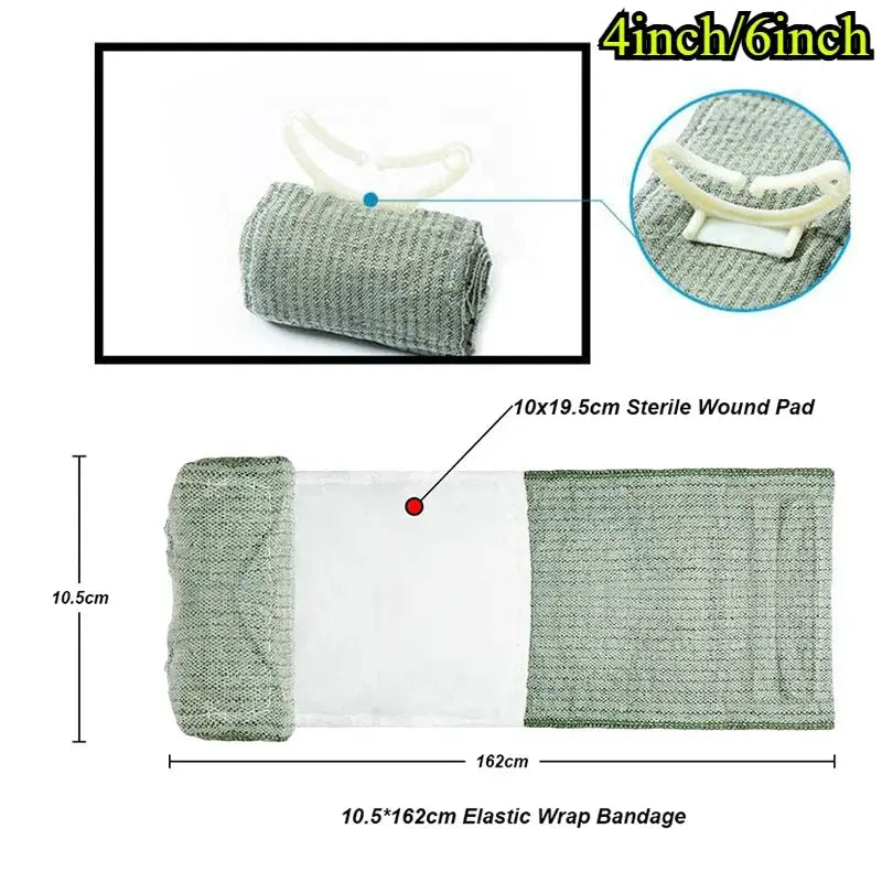 4 Inch And 6 Inch Medical Trauma Kit With Israeli Bandage For Outdoor Camping And Hiking Emergency First Aid Wound Care