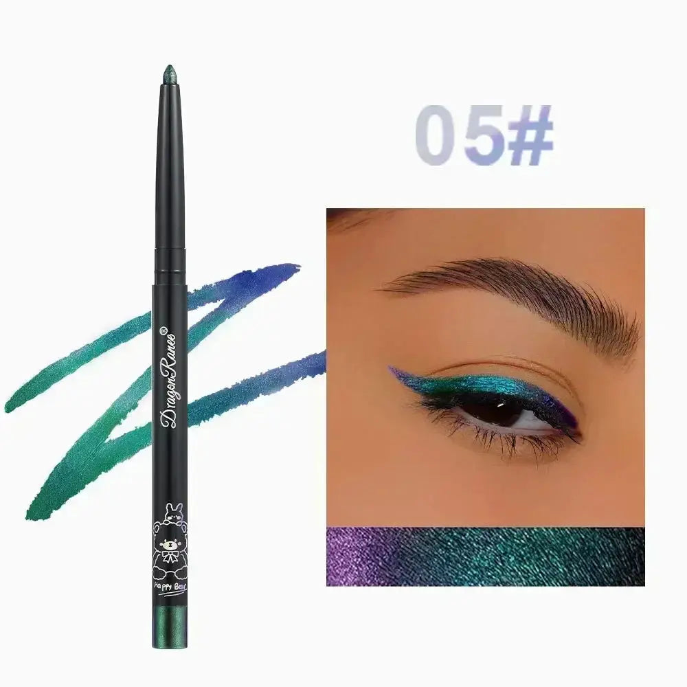 Glitter Aurora Eyeliner Pen Multi Chrome Metallic Lasting Eyeshadow Pigment Green Purple