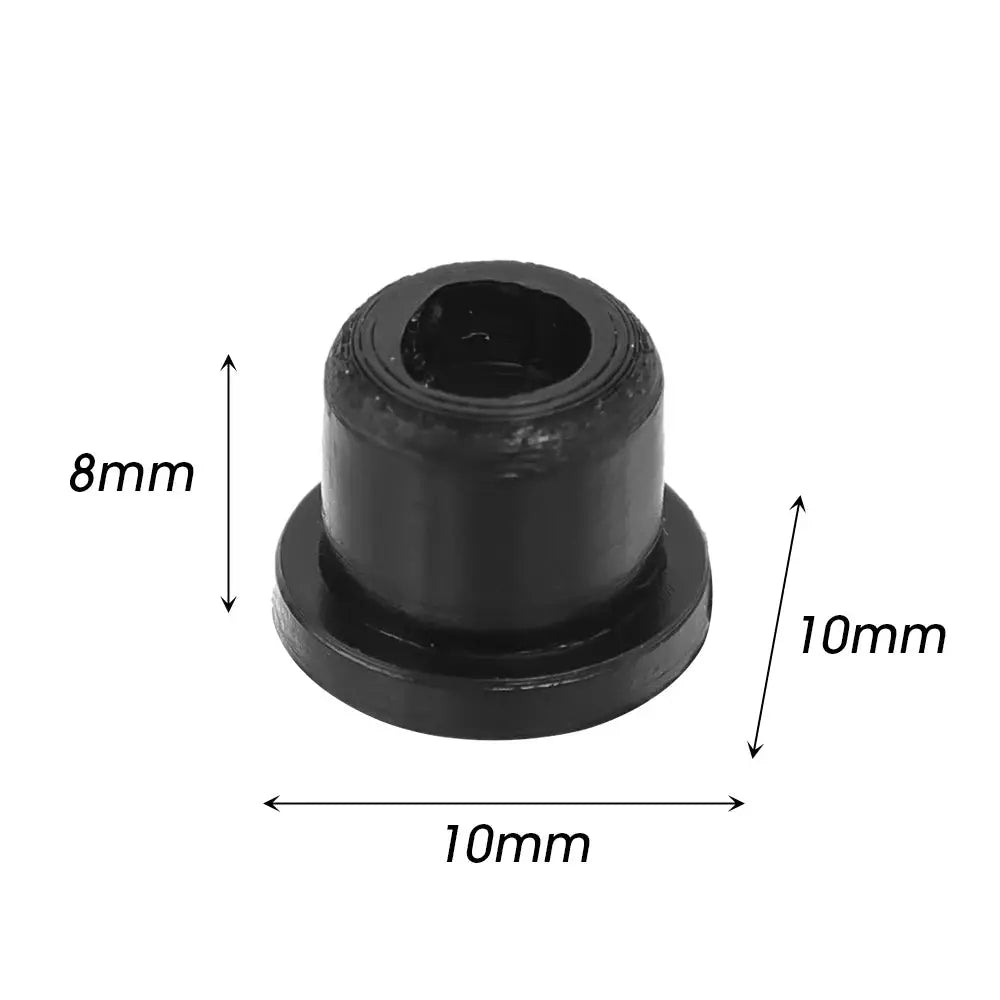 Car hood logo grommet clip for BMW, black plastic, 10mm base with 8mm bore