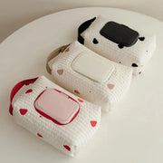 Cartoon Critter Car Tissue Box Holder With Flippable Animal Cover For Wet Wipes And Napkins